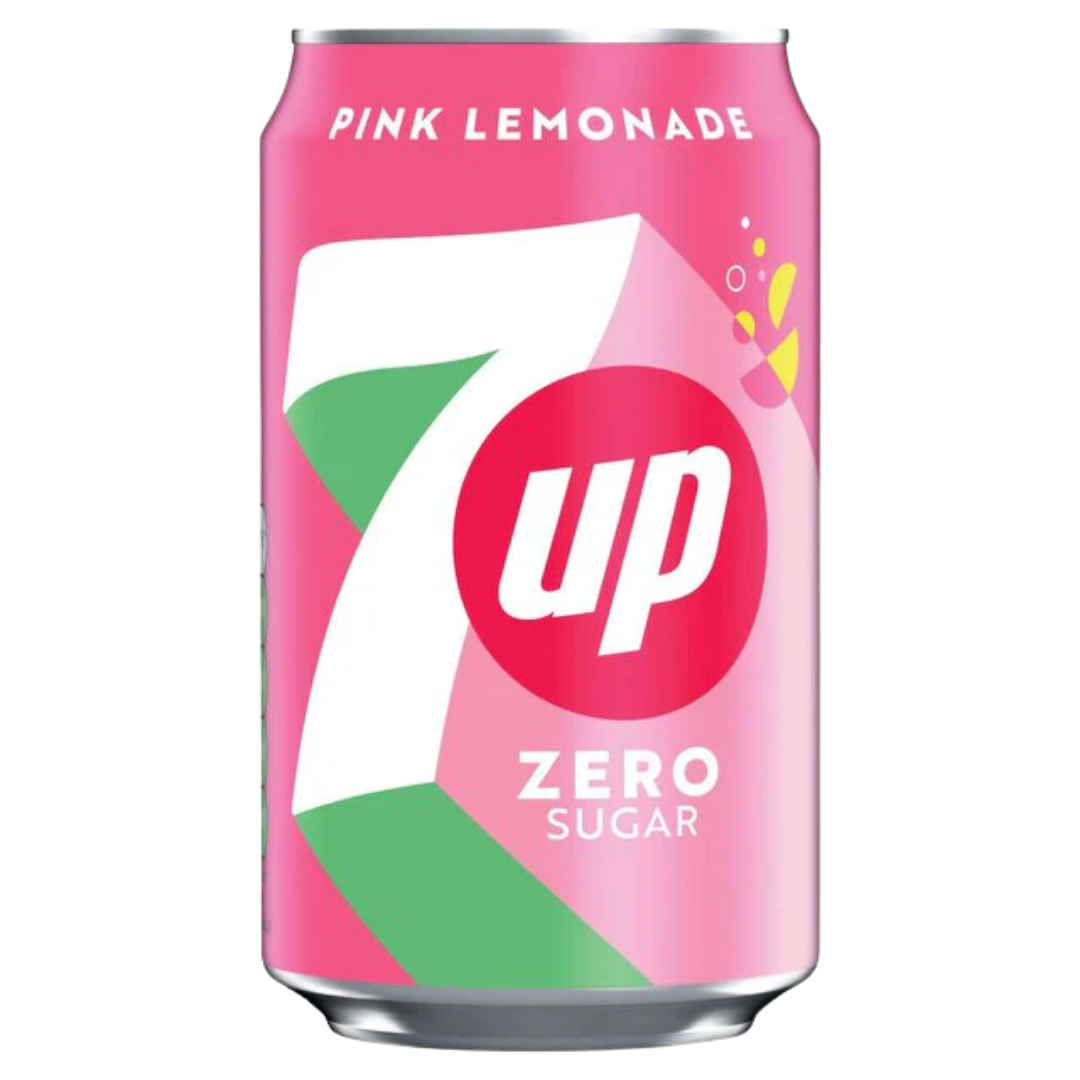British 7up Pink Lemonade Zero Sugar 330ml