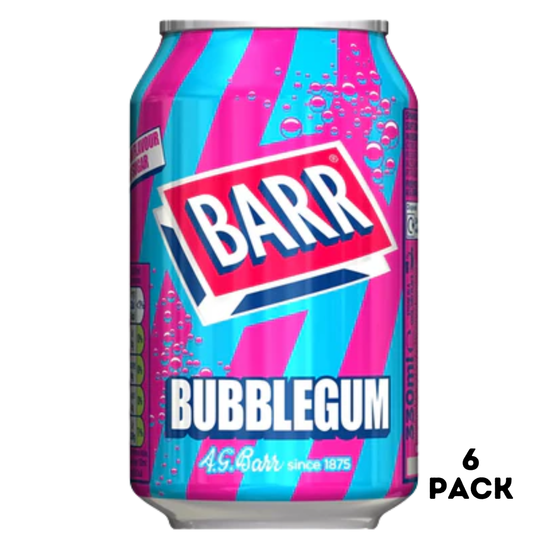 British Barr Bubblegum Soda 6x330ml