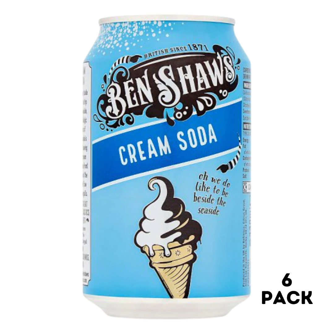 British Ben Shaws Cream Soda 6x330ml