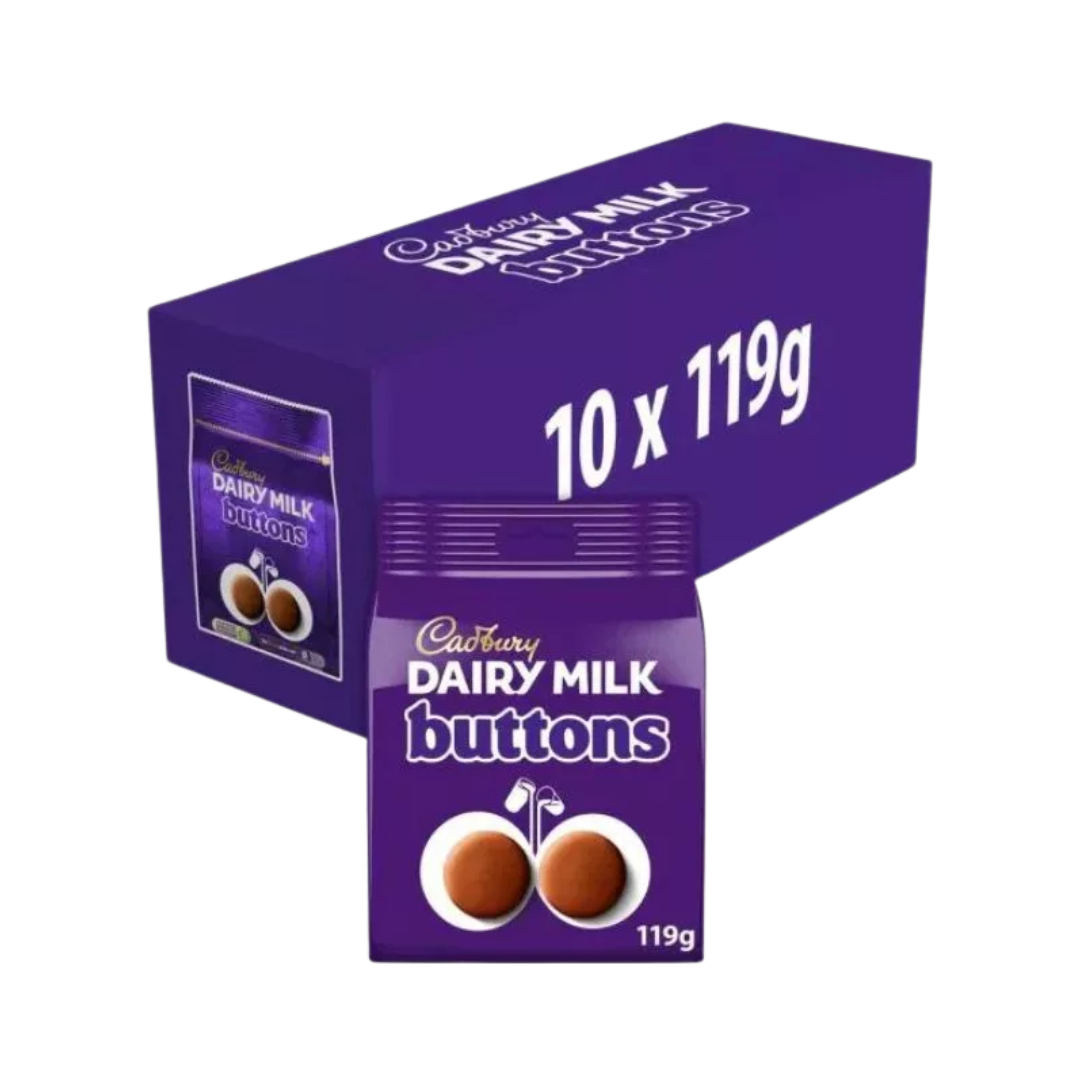British Cadbury Dairy Milk Giant Buttons 10x119g Bulk
