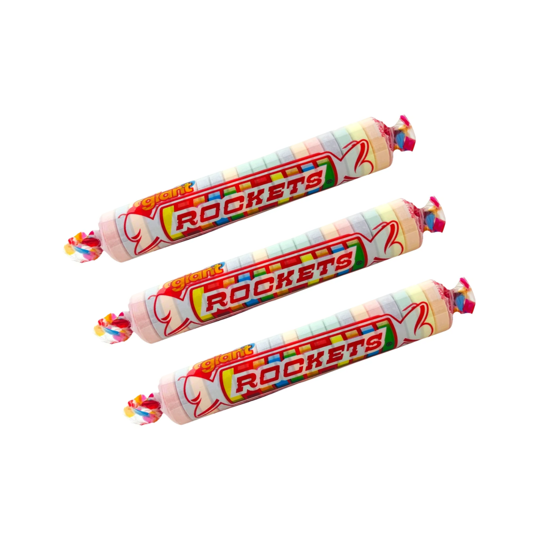 Giant Rockets Candy Rolls 3x28g