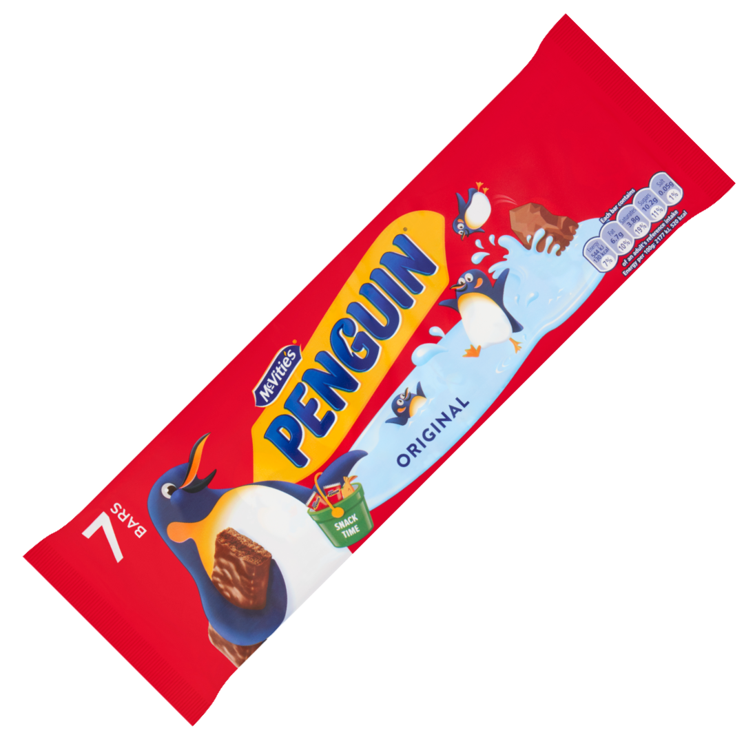 British McVitie's Penguin Biscuit Bars 7 Pack