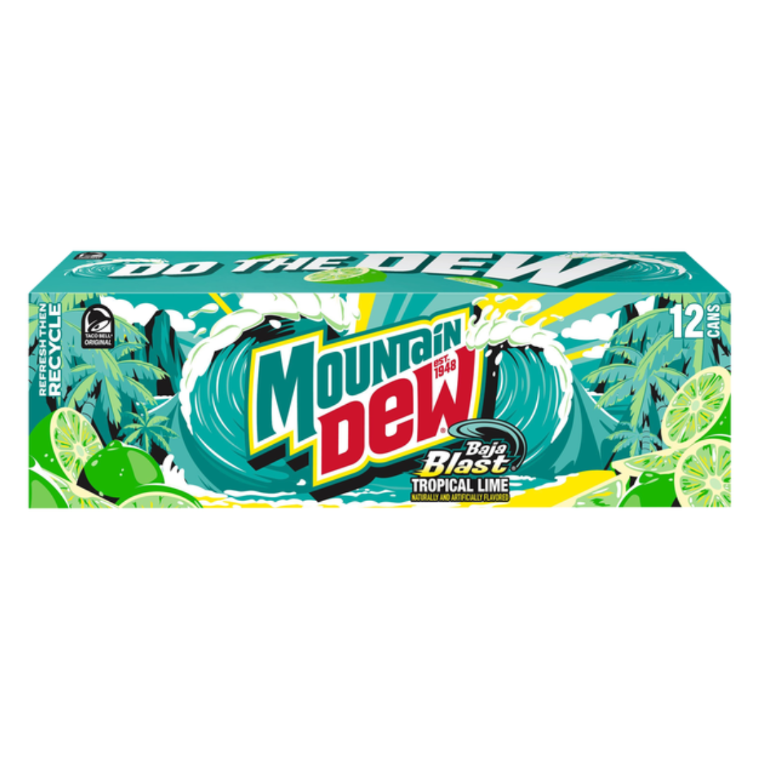 Mtn Dew Baja Blast Tropical Lime 12x355ml