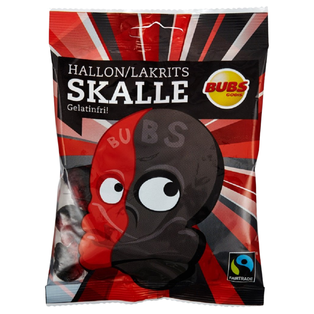 Swedish Bubs Cool Raspberry/Licorice Skull