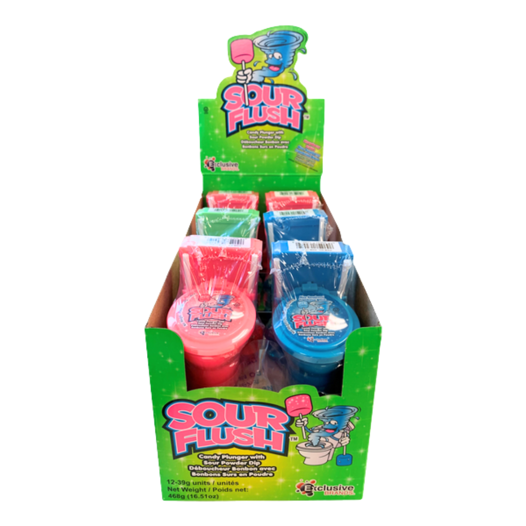Sour Flush Candy Plunger Lollipop