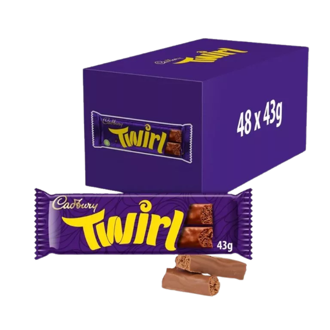 British Cadbury Twirl Bar 48x43g Bulk