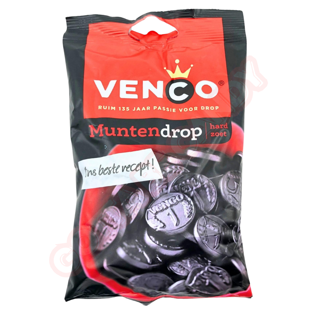 Dutch Venco Coins Hard Sweet Black Licorice 120g