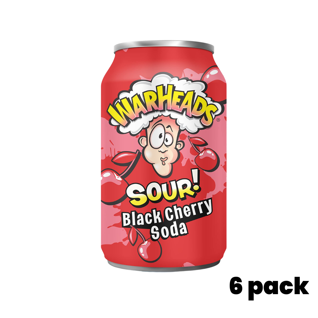 Warheads Soda Sour Black Cherry 6x355ml