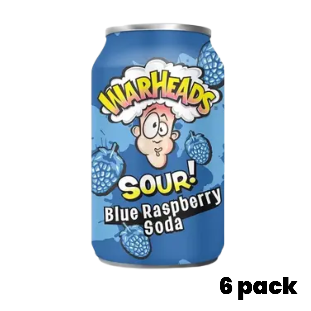 Warheads Soda Sour Blue Raspberry 6x355ml