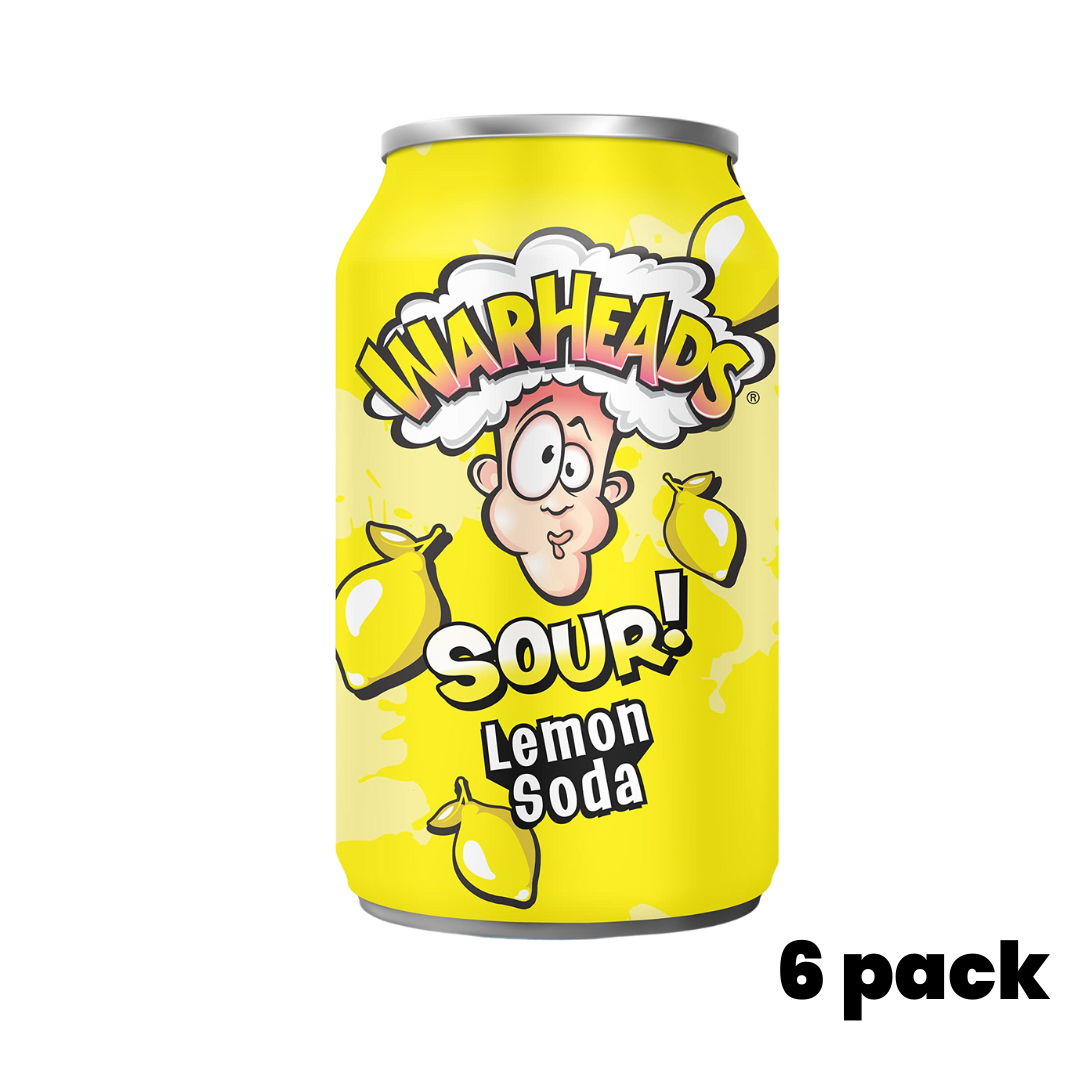Warheads Soda Sour Lemon 6x355ml