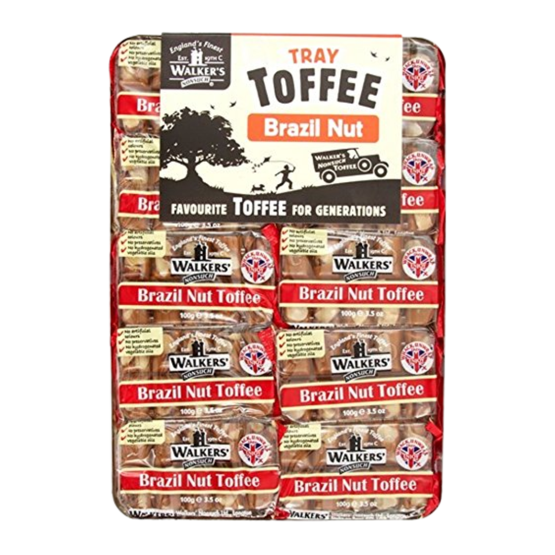 Walkers Brazil Nut Toffee Tray 10x100g British