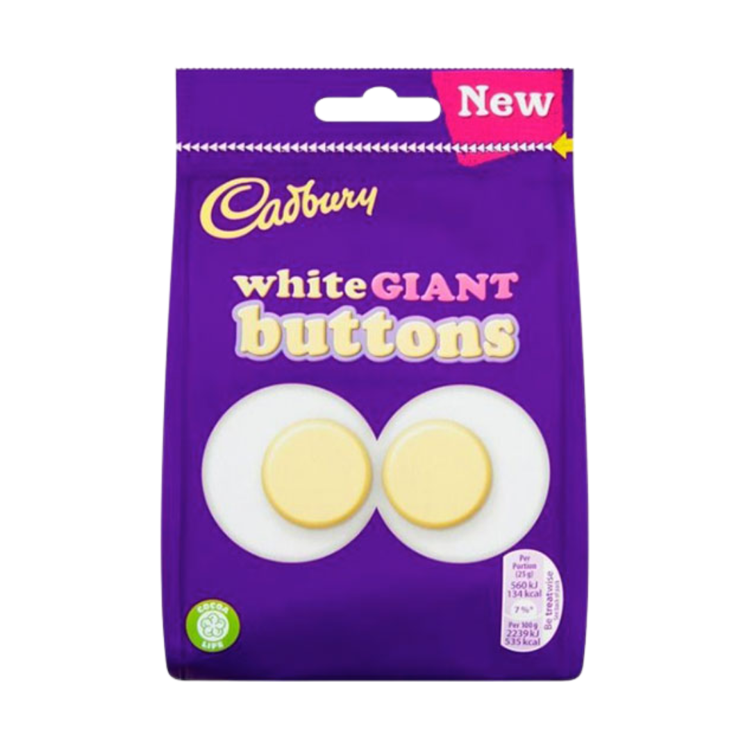 British Cadbury Giant Buttons White 110g
