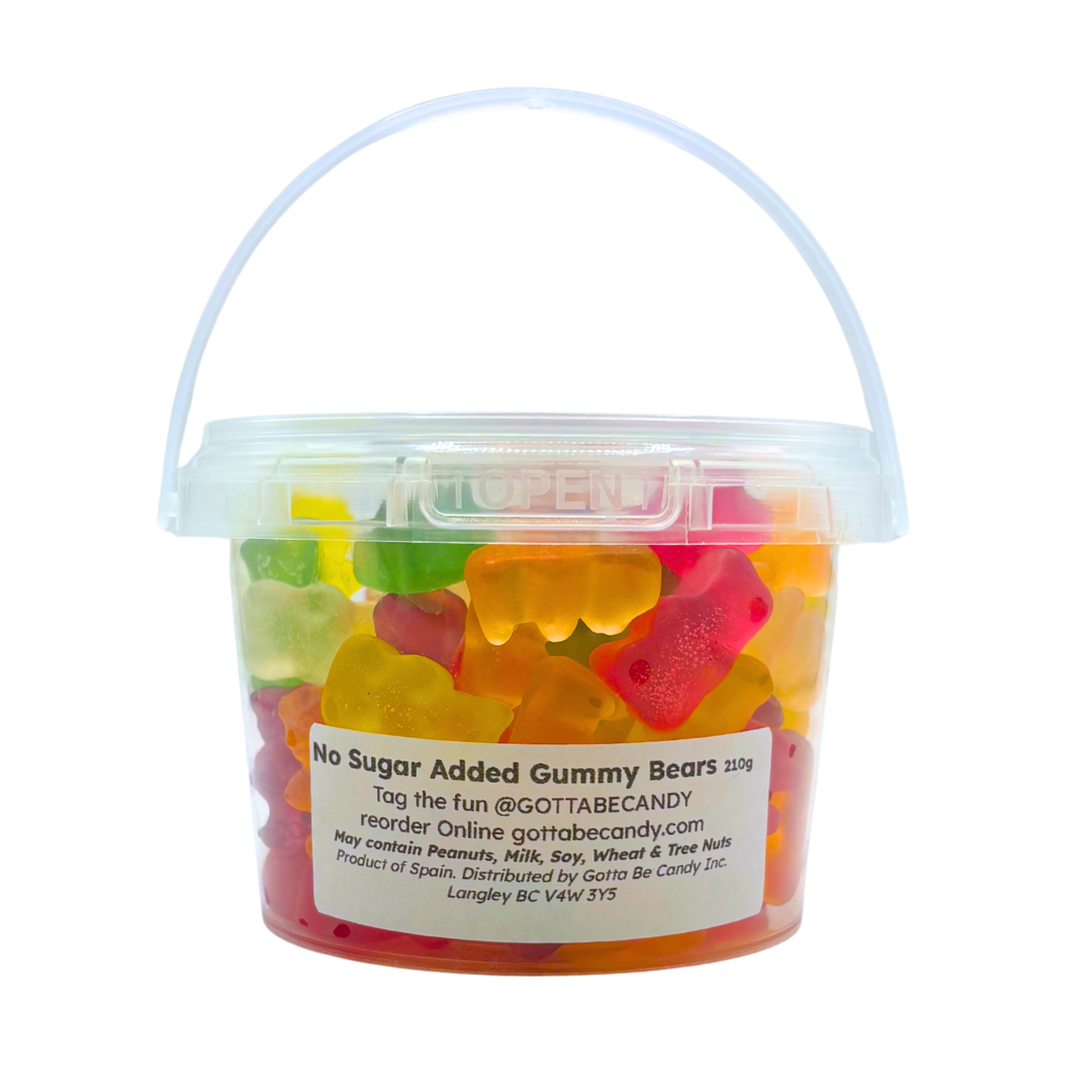 No Sugar Added Gummy Bears Bucket 210g