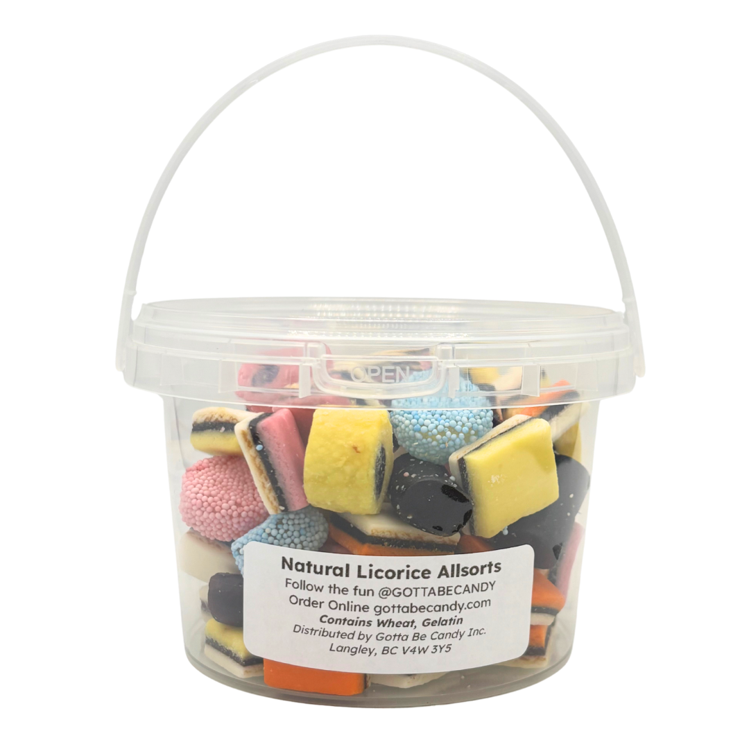 Natural Licorice Allsorts Bucket 350g
