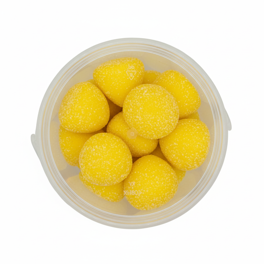 Yellow Puffs Bucket Top View