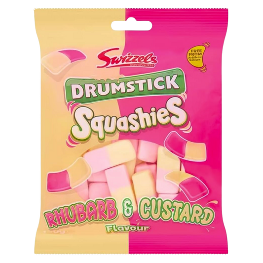 British Swizzels Squashies Rhubarb & Custard 120g