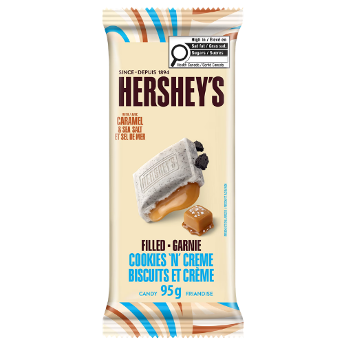 Hershey's Cookies'N'Creme Bar Filled with Caramel & Sea Salt 95g