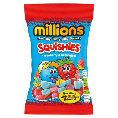 UK Millions Squishies Strawberry and Bubblegum 130g
