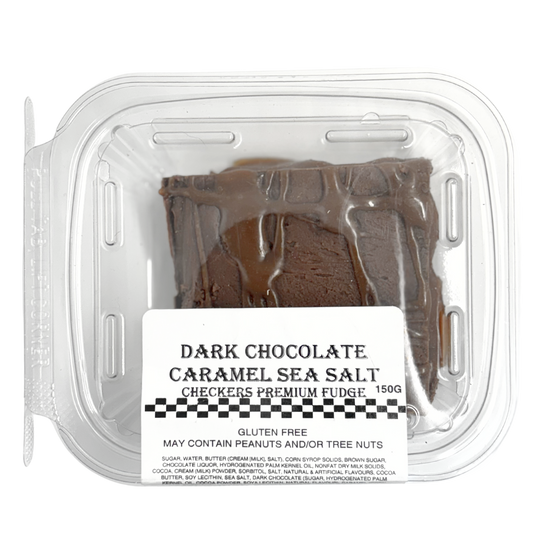 Dark Chocolate Caramel Sea Salt Fudge