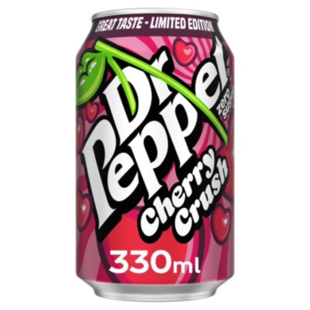 British Dr Pepper Cherry Crush Zero Sugar 330ml