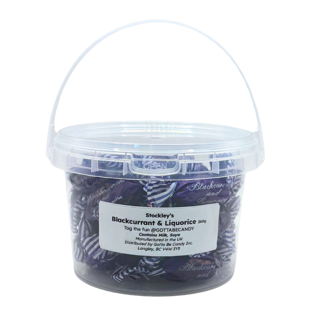 British Stockley's Blackcurrant & Liquorice Bucket 260g