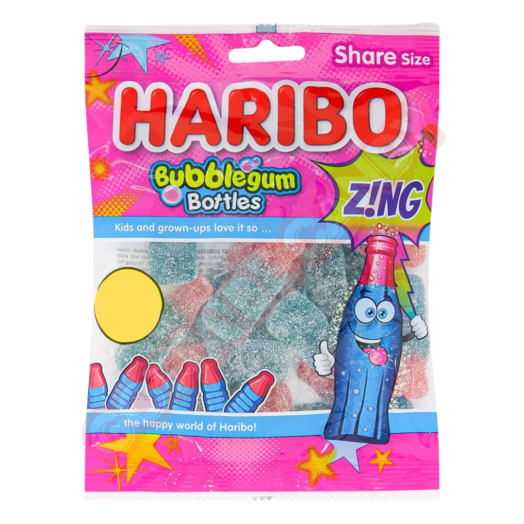 UK Haribo Bubblegum Bottles 140g