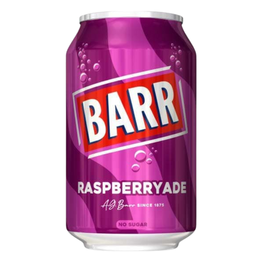 British Barr Raspberryade Soda 330ml Can