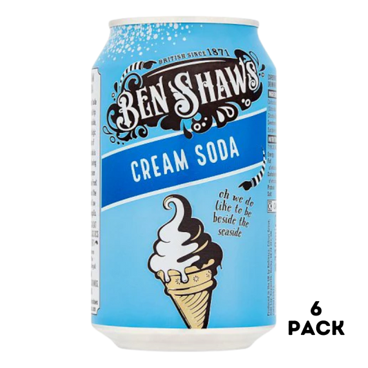 British Ben Shaws Cream Soda 6x330ml