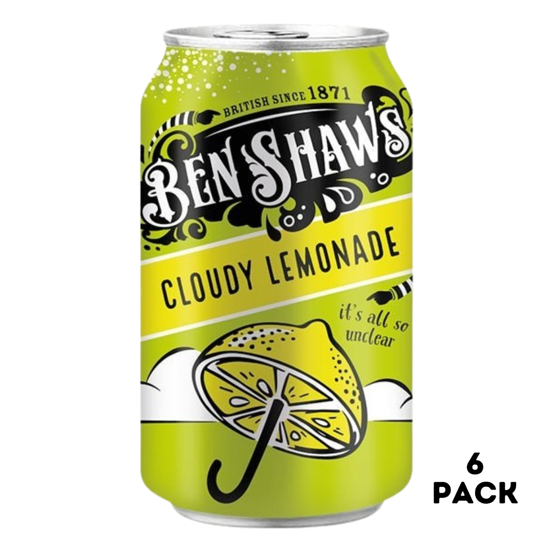 British Ben Shaws Cloudy Lemonade Soda 6x330ml