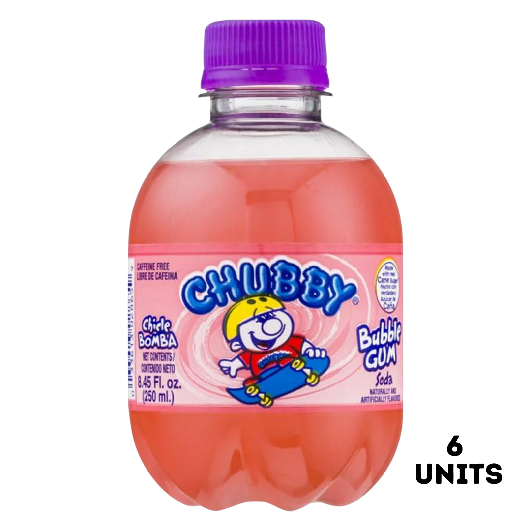 Chubby Soda Bubblegum 6x250ml