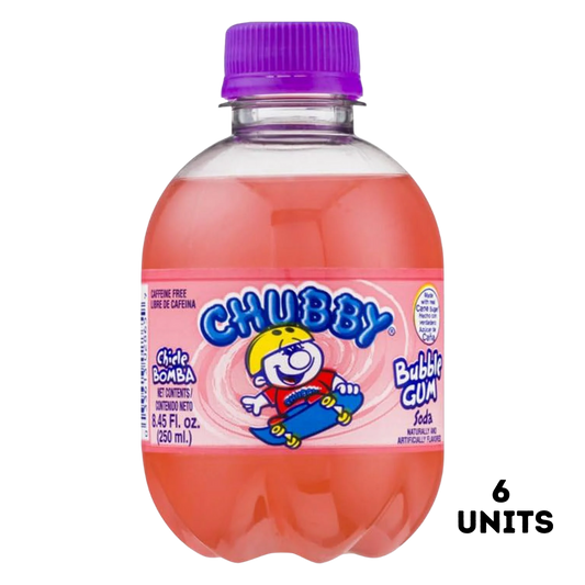 Chubby Soda Bubblegum 6x250ml