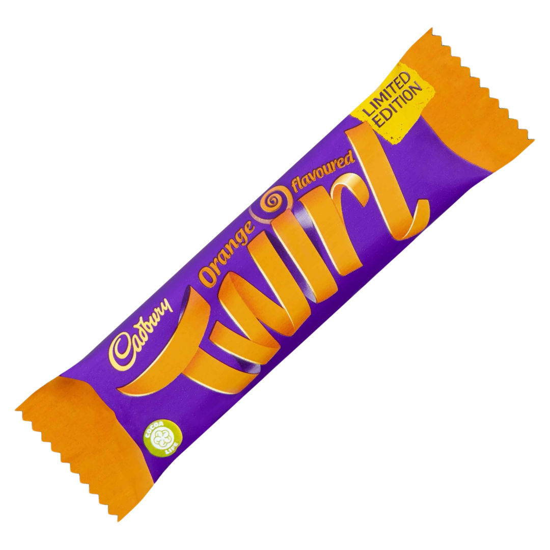 British Cadbury Orange Twirl Bar 43g
