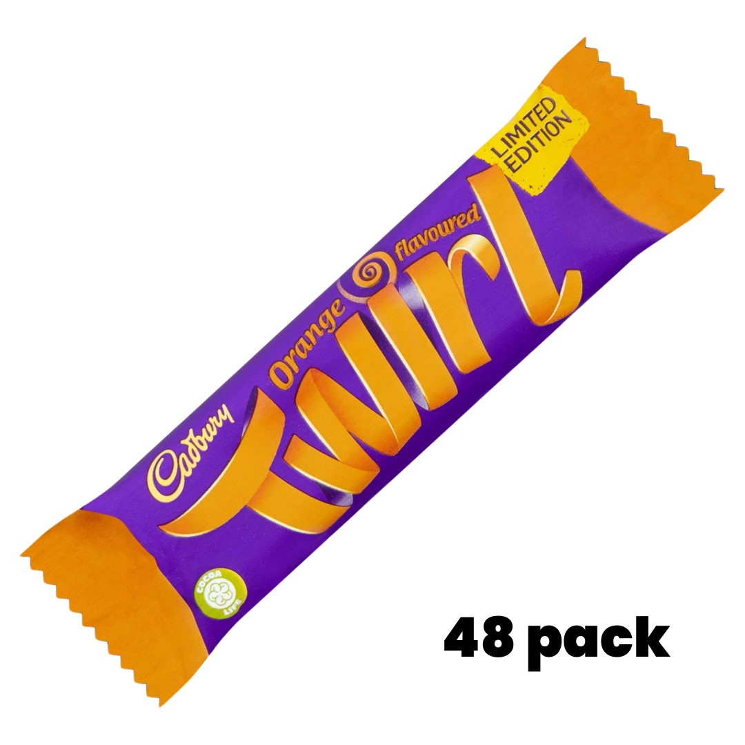British Cadbury Orange Twirl Bar 48x43g Bulk