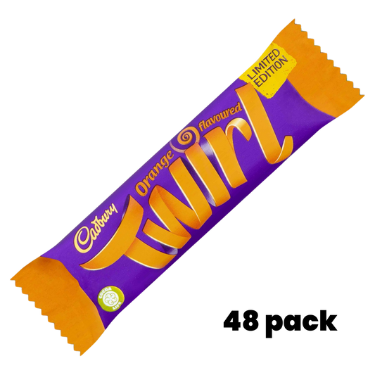 British Cadbury Orange Twirl Bar 48x43g Bulk