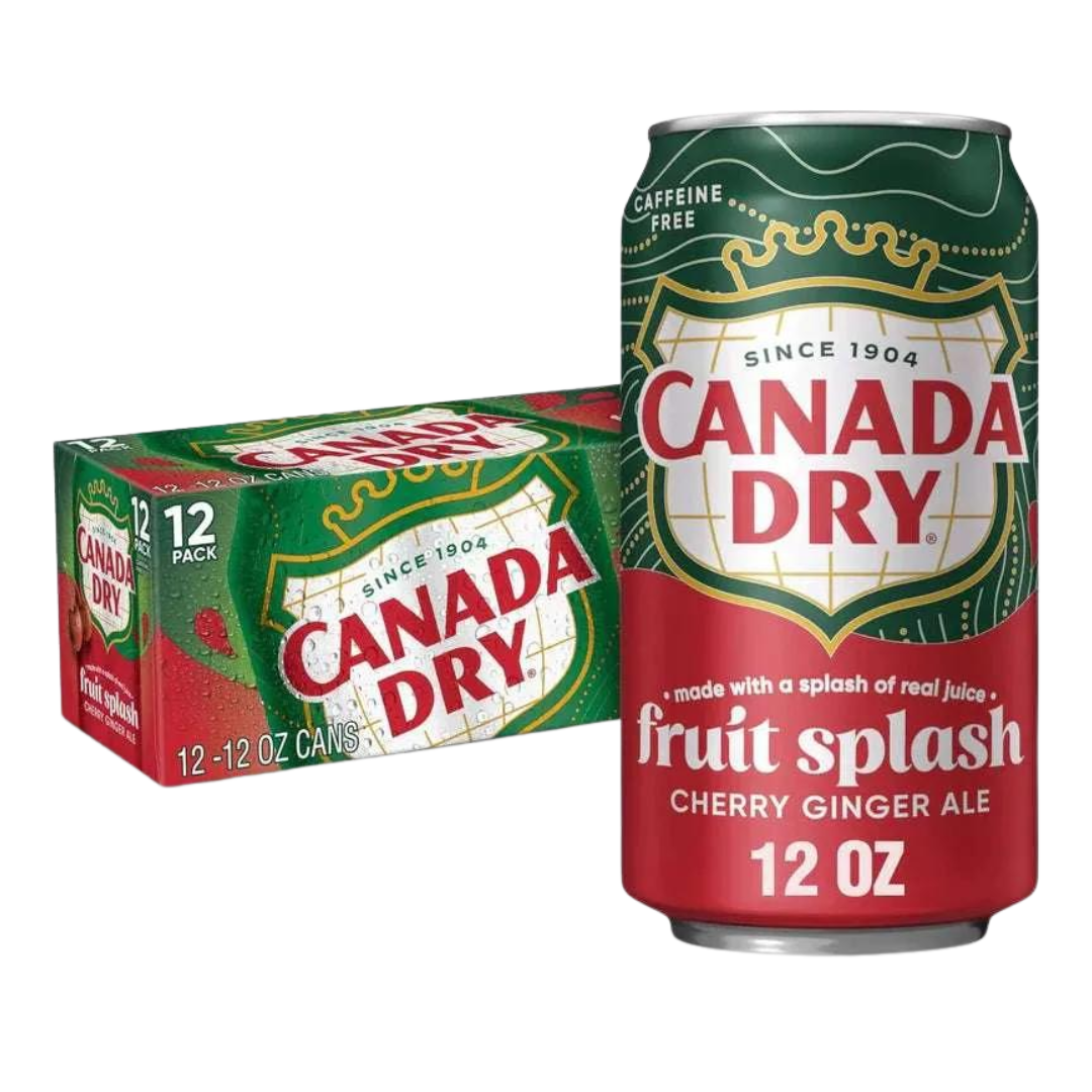 Canada Dry Cherry Ginger Ale Fruit Splash 12x355ml