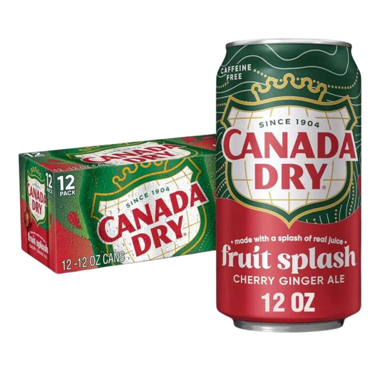 Canada Dry Cherry Ginger Ale Fruit Splash 12x355ml