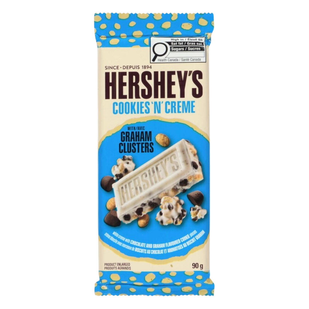 Hershey's Cookies'N'Creme With Graham Clusters Chocolate Bar