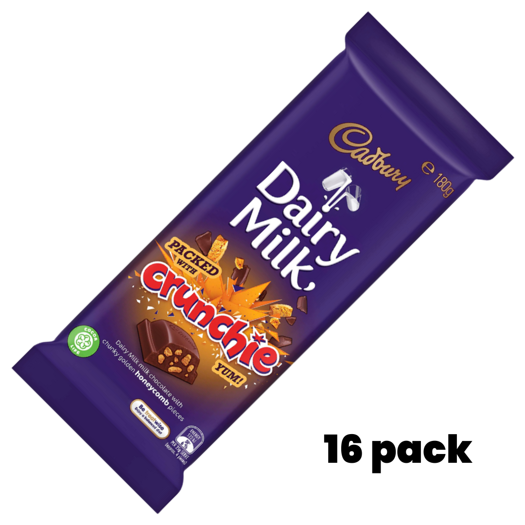 British Cadbury Dairy Milk Crunchie Bits 16x180g Bulk