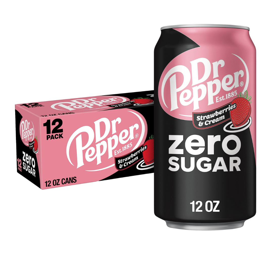 Dr. Pepper Strawberries & Cream Zero Sugar 355ml Can