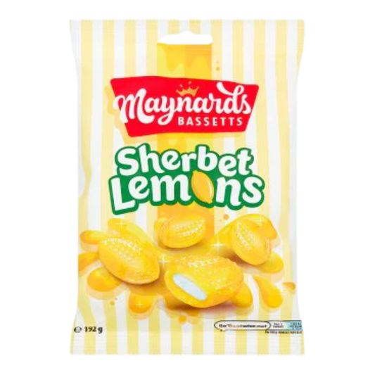 British Maynards Bassetts Sherbet Lemons 192g