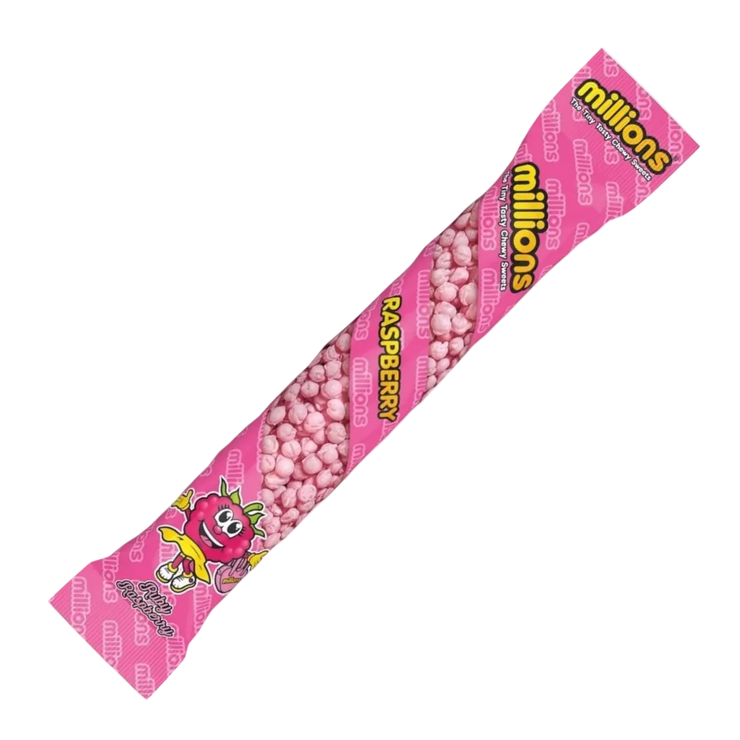 British Millions Raspberry Tubes 55g
