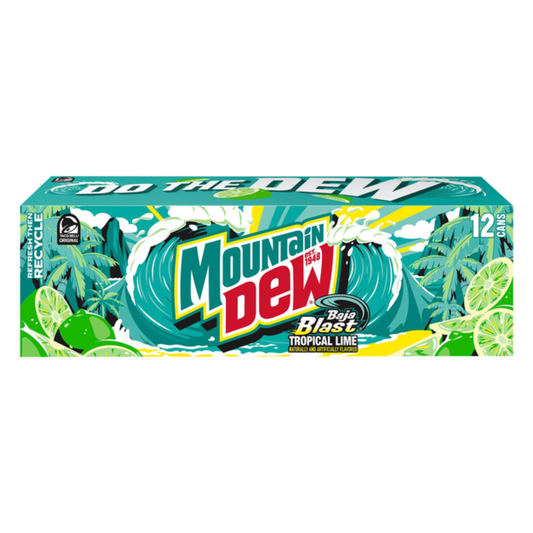 Mtn Dew Baja Blast Tropical Lime 12x355ml