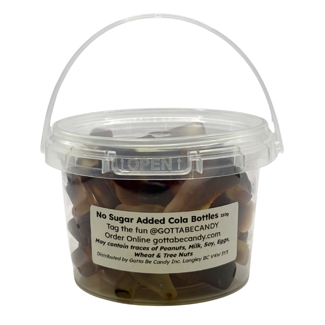 No Sugar Added Cola Bottles Bucket 210g