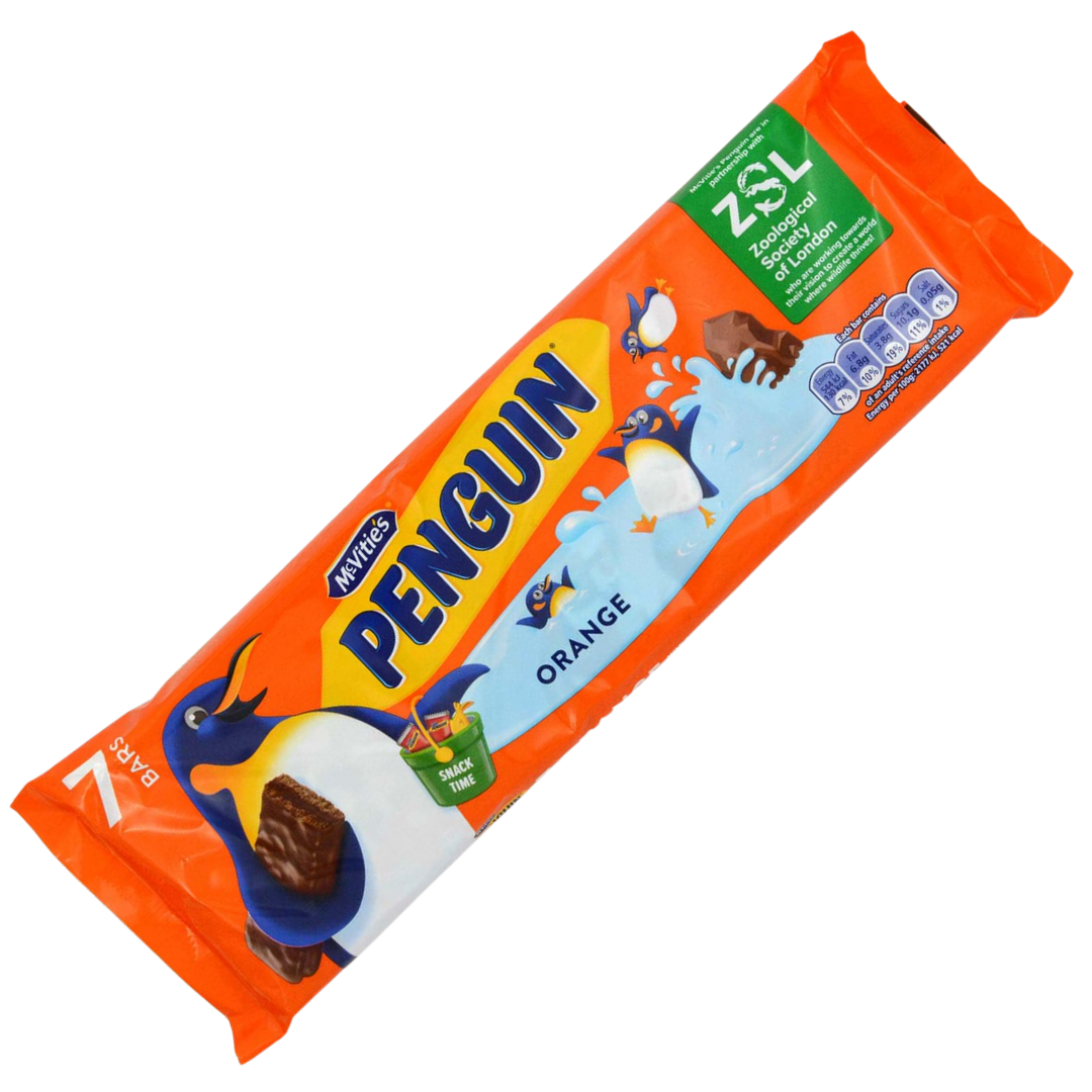 British McVitie's Penguin Orange Chocolate Biscuit Bars 7 pack