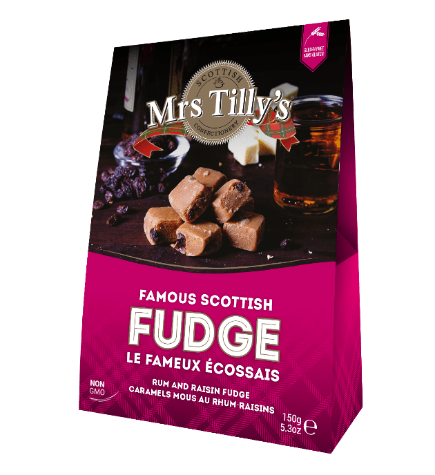 Mrs. Tilly's Famous Scottish Fudge Rum & Raisin 150g