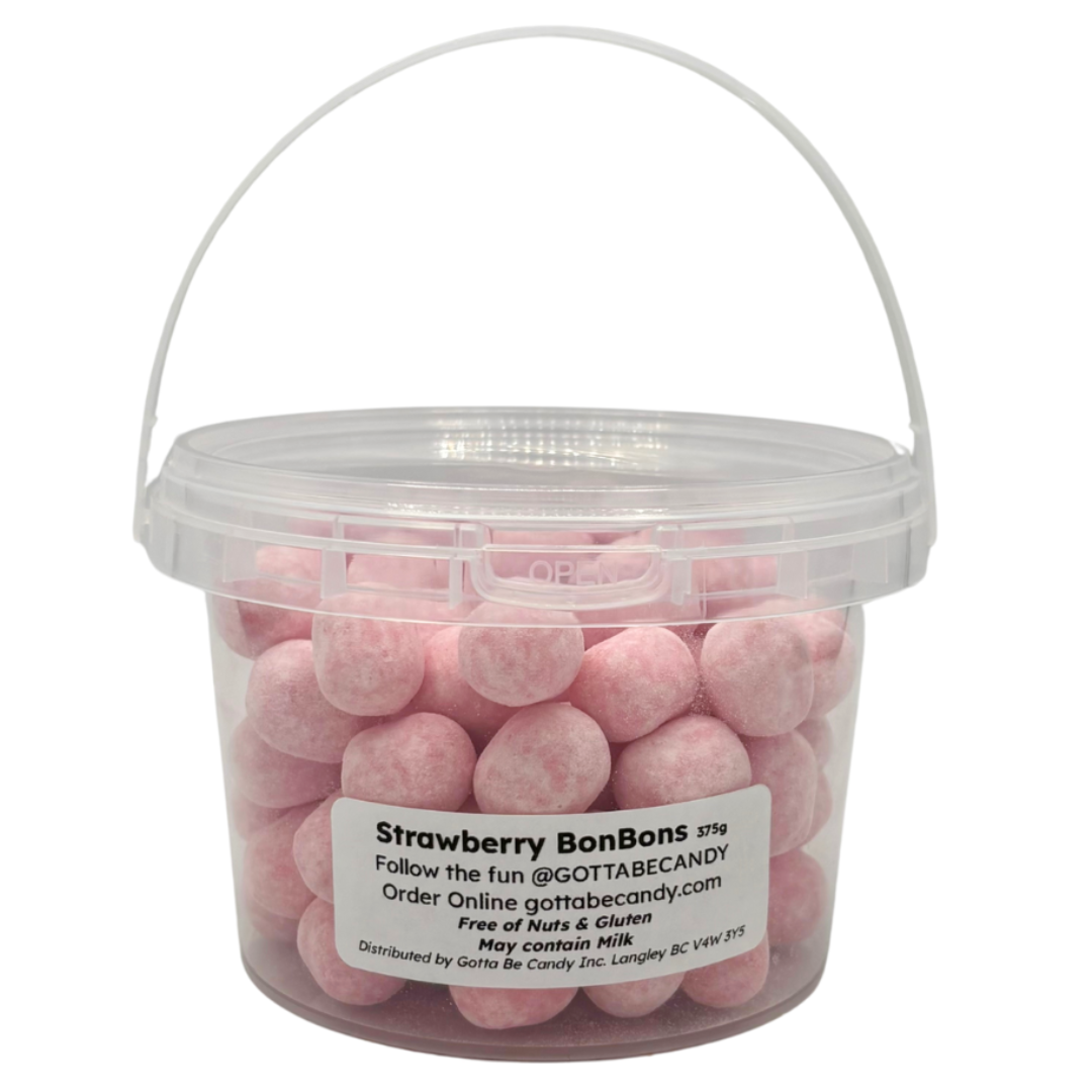 British Strawberry BonBons Bucket 375g
