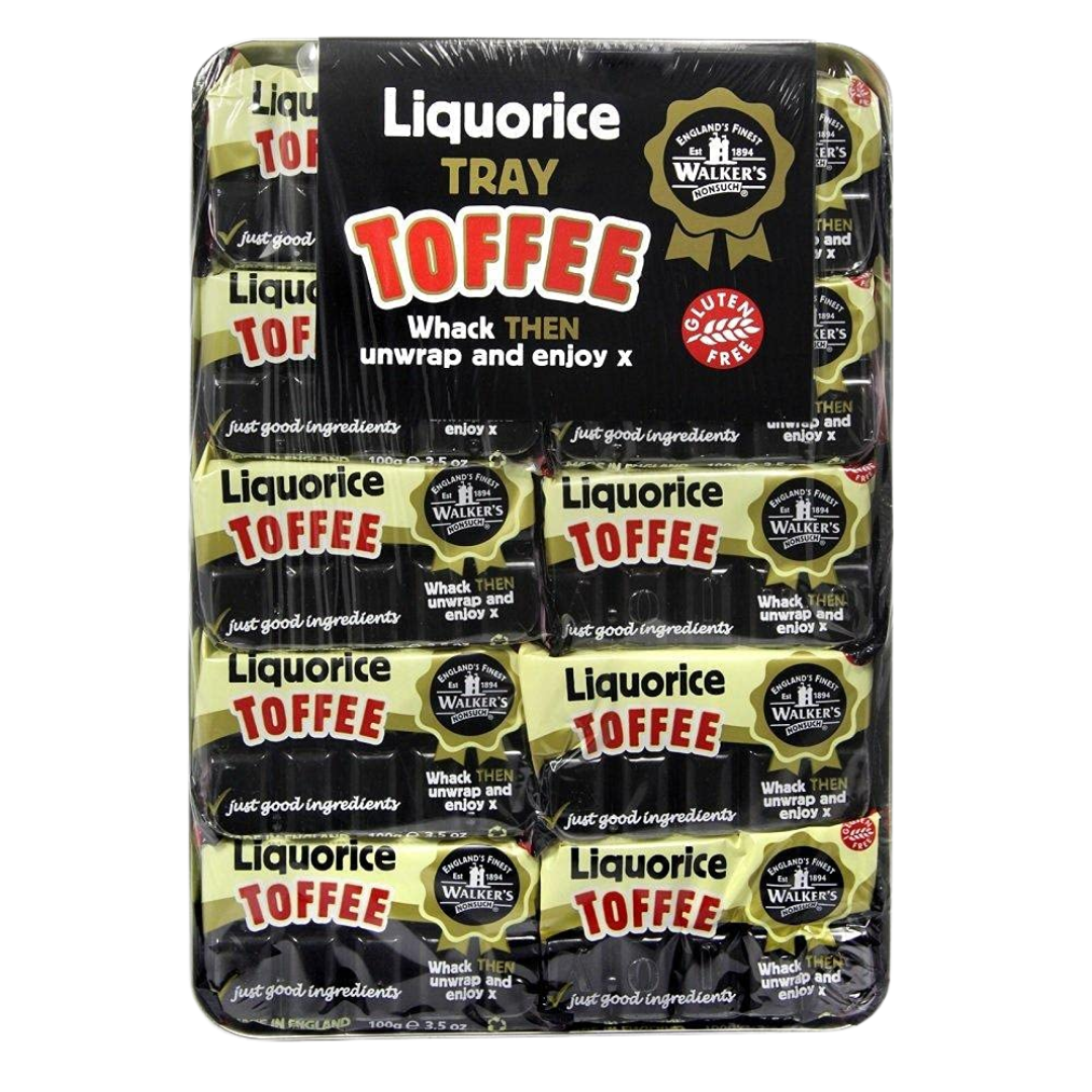Walkers Liquorice Toffee Tray 10x100g British