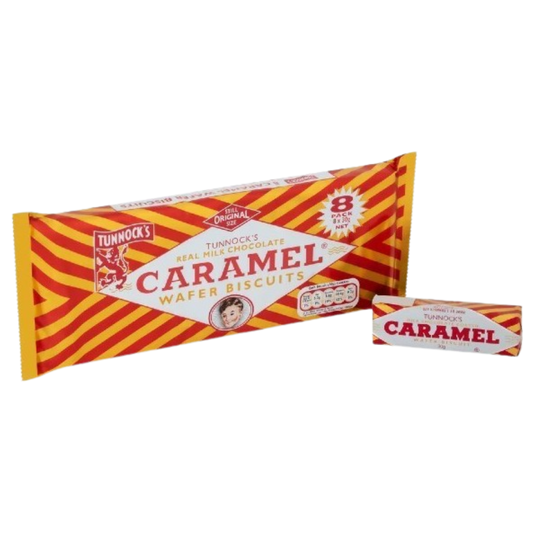 Tunnock's Milk Chocolate Caramel Wafer Biscuits 8 Pack