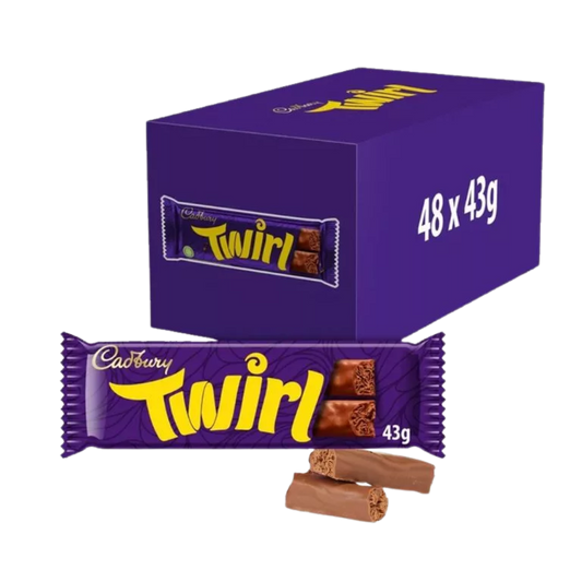 British Cadbury Twirl Bar 48x43g Bulk