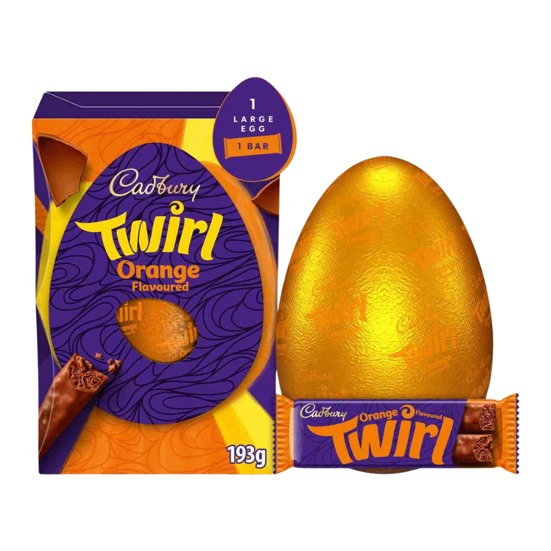 British Cadbury Twirl Orange Large Easter Egg